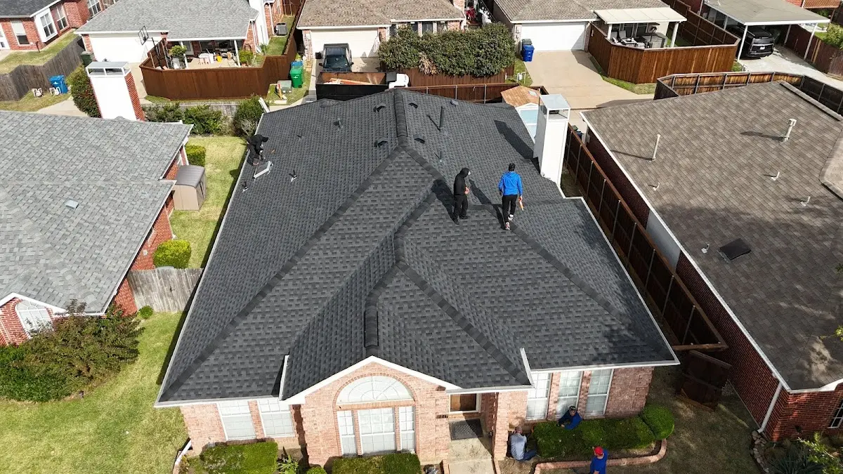 Slate & Tile Roof Repair work in progress on a Edwardsville property